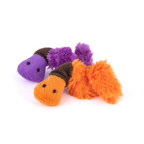 WIGGLY WORMIES JUGUETE PARA GATO - MORADO/NARANJA