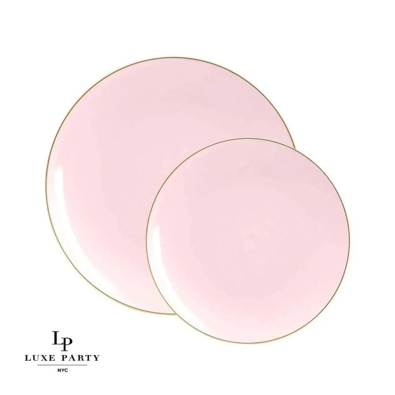 PLATOS REDONDOS DE POSTRE PARA ENSALADA BLUSH GOLD DE 7.5" 10 PK