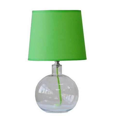 Lámpara de Mesa de vidrio, pantalla verde, E27