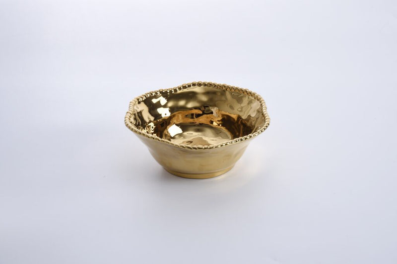 BOWL PARA ENSALADA 8.75 × 8.25 × 3.25-DORADO