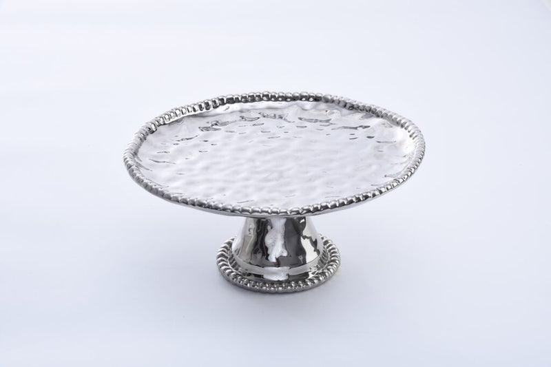 SOPORTE REDONDO PARA DULCES 11 × 11 × 5-PLATA