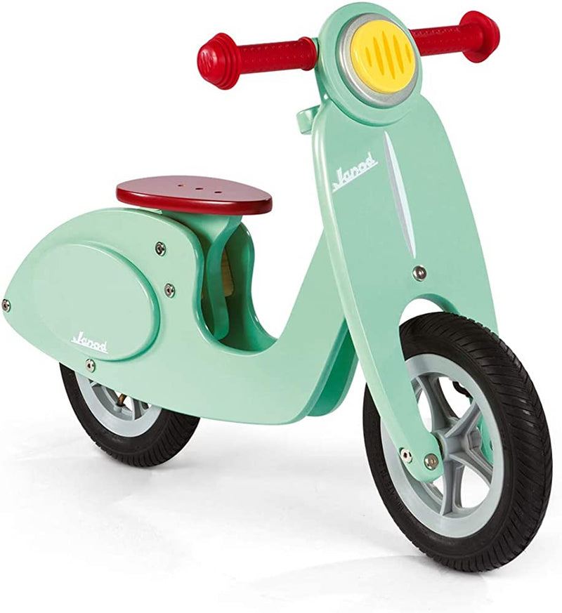 JANOD BICICLETA SIN PEDALES SCOOTER DE MADERA-VERDE AQUA