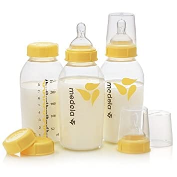 Set de 3 botellas de almacenamiento para leche materna