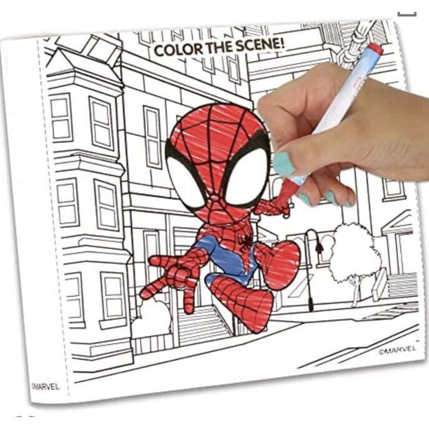 JUEGO DE ESTUCHE DE CRAYONES SPIDEY