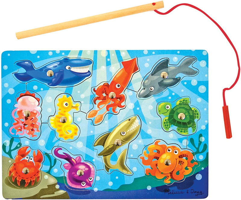 JUEGO DE PESCA MAGNETICO EN MADERA