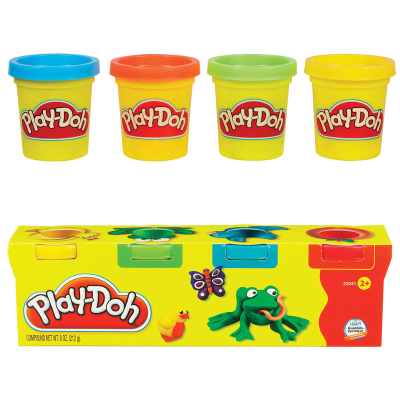 MINI PAQUETE PLASTILINA PLAY-DOH SET DE 4PZAS SURTIDO.