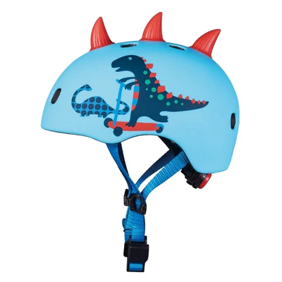 CASCO MEDIANO 3D- DINOSAURIO AZUL