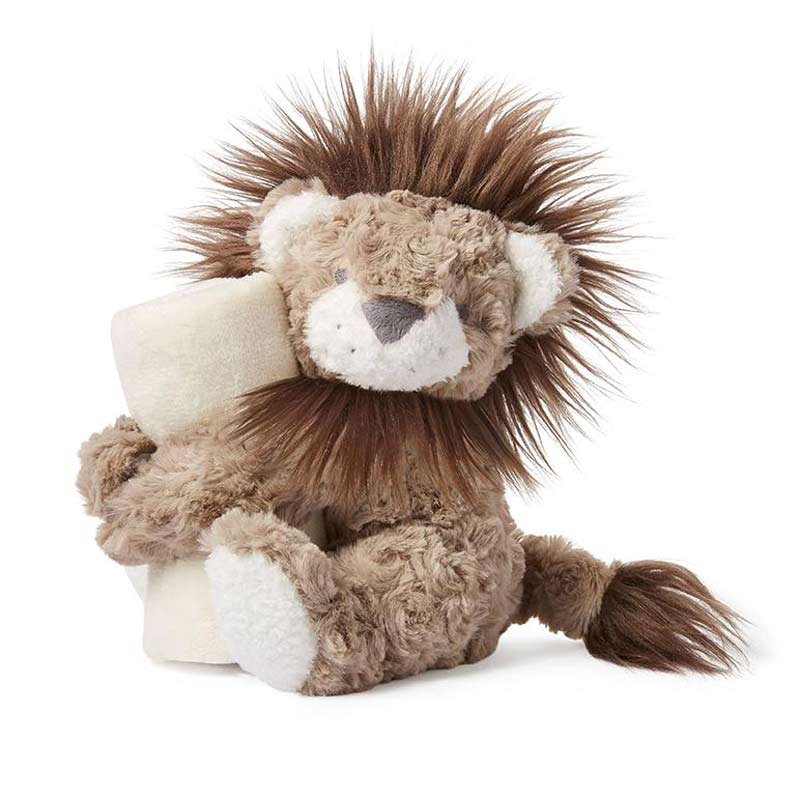 PELUCHE PARA BEBE, SUJETA MANTITA, LEON