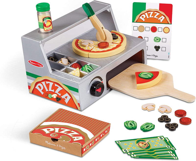 Contador de madera para pizza