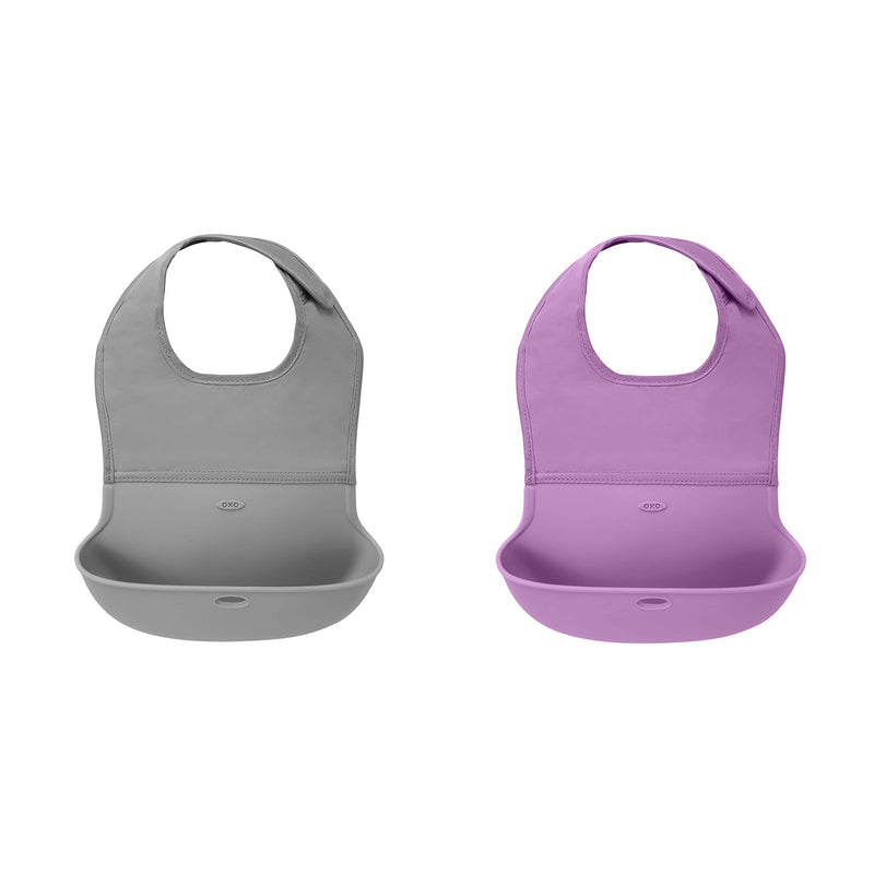 OXO TOT SET DE 2 BABEROS -LAVANDA-GRIS