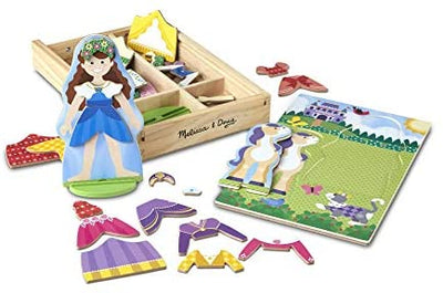 Juego de muñecas de madera magnética de princesa