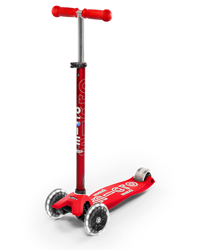 SCOOTER MAXI DELUXE LED-ROJO