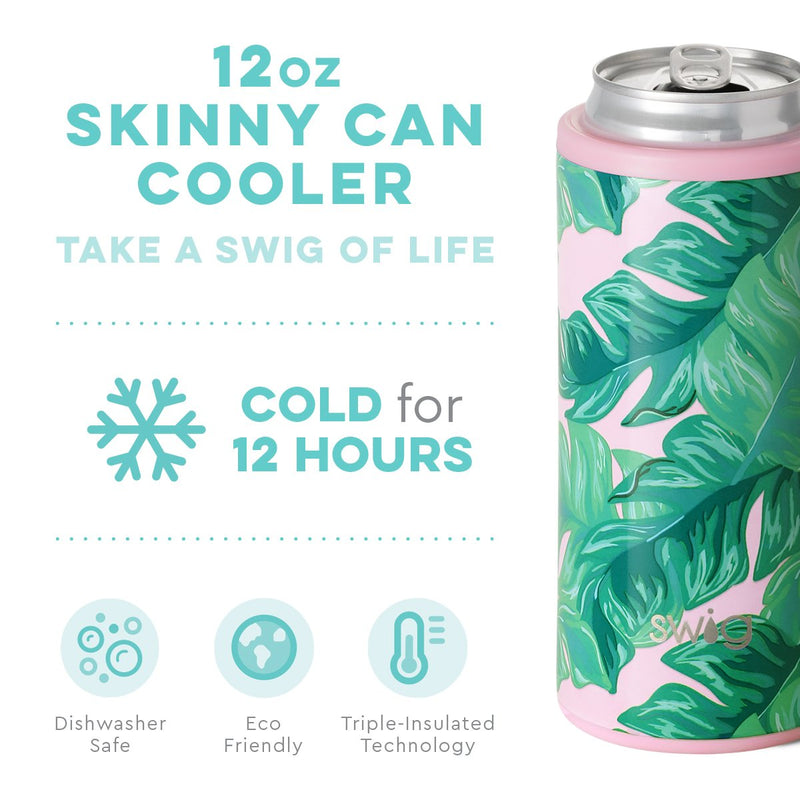 Taza delgada Cooler 12oz- Palmas de primavera