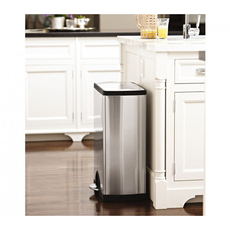 BASURERO RECTANGULAR DE ACERO INOXIDABLE 50 LITROS